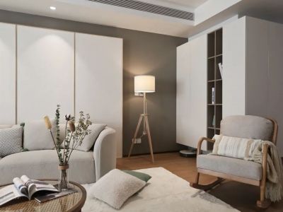 白杨二小区117平米三室两厅简约风格装修案例