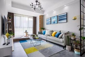 [青岛无限空间装饰]70㎡现代简约风格设计，浅灰搭配很舒适！