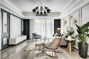 [青岛实创装饰]128㎡现代轻奢风设计，独特而优雅！