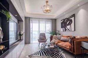 [青岛东方家园装饰]85㎡现代风格装修，素雅清新！