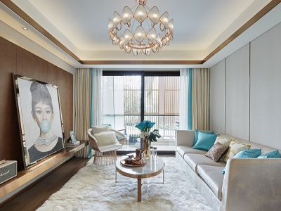 格林城135平三居室现代简约风格装修案例