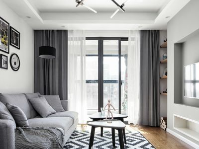 北辰香麓125平三居室北欧极简风格装修案例