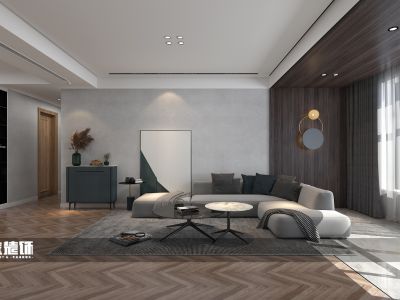 融创壹号院140平米现代简约四居室装修案例