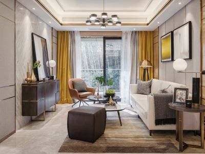 绿城诚园现代风格95平米装修案例