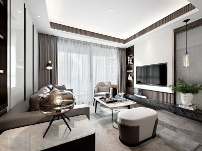 中海·云锦现代风格145平米装修案例