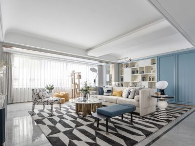 九洲又一城现代简约风格114平装修案例