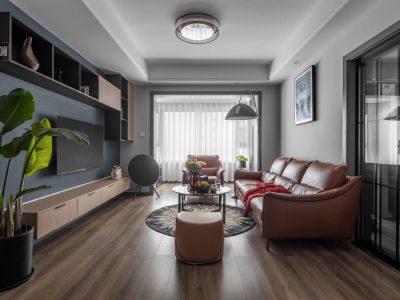 中央华府现代简约风格79平装修案例