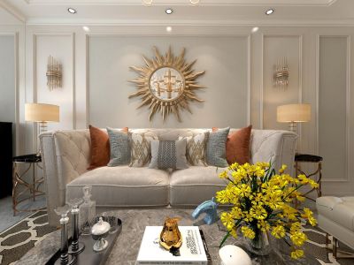 中南世纪城97平美式风格装修效果图案例