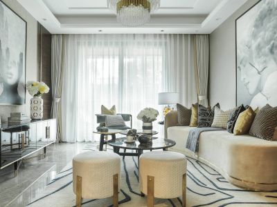 半岛名邸现代风格123平米装修案例