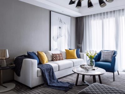 长安润江壹号现代风格98平米装修案例