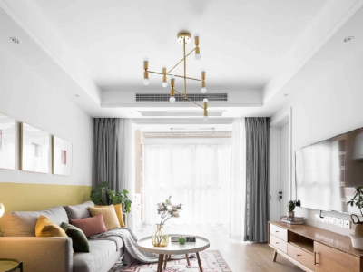 金城南岸92平米北欧风格装修案例