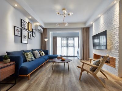 领世中央公园98平现代简约三室装修案例