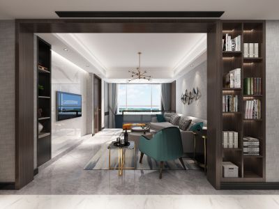 小蓬莱225平别墅现代风格装修案例