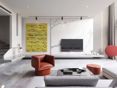 保利海涵庄园300平别墅现代风格装修案例