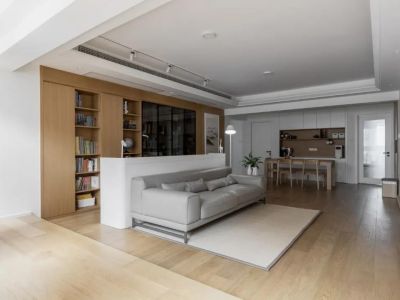 摩登公园111㎡三居室日式风格装修案例