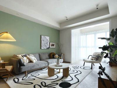 恒大港湾99㎡三居室混搭风格装修案例