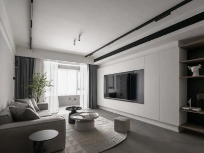 星海长岛110㎡三居室简约风格装修案例