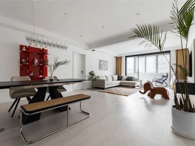 华润二十四城137㎡三居室现代风格装修案例