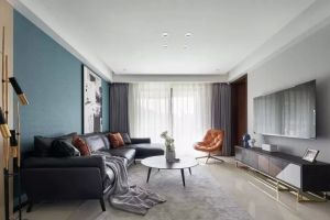 [北京全民装饰]132平米现代四居室，客厅无主灯设计很大气！