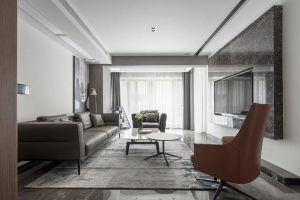 [大连吉第方元装饰]140平装修案例，客厅无主灯+大理石设计，大气！