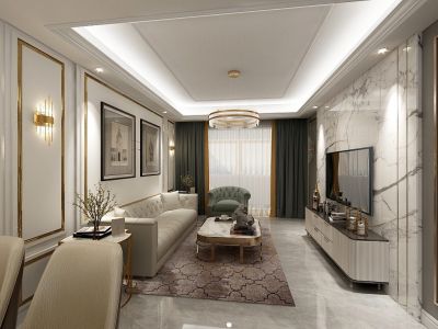 海伦春天90平现代风格二居室装修案例