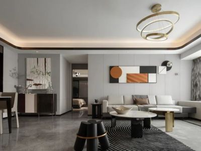 景星花园110平米现代简约三居室装修案例