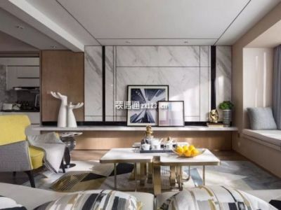 堰山和畔155平四居室现代简约风格装修案例