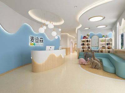 540㎡培训机构绚丽风格装修案例