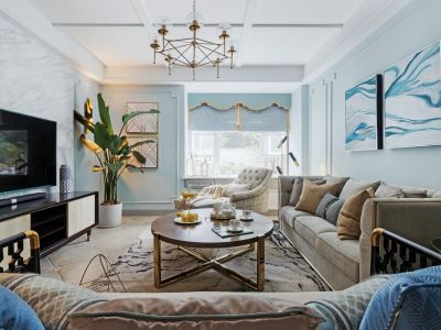 龙光江南院子美式简约风格120平装修案例