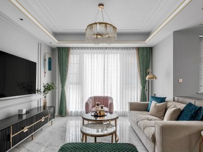 融创·春山宸望116平米轻奢风三居室装修设计图案例