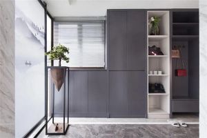 [北京三创装饰]玄关鞋柜这么装，漂亮又实用！