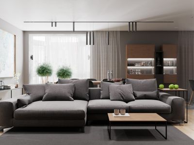 山语城88平简约风格二居室装修案例