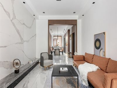 中信凯旋蓝岸129平现代风格三居室装修案例