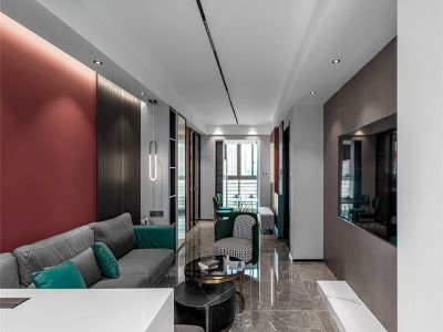 中航城118平现代风格三居室装修案例