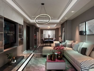 未名湖畔现代简约风格126平装修案例