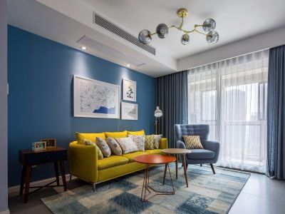 保利天玺北欧风91平米二居室设计图案例