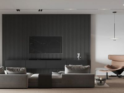 康泰新城105平米三居室现代风格设计案例