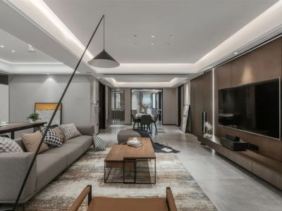 保利梧桐语花园140㎡四居室现代风格装修案例