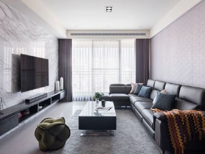 中信丰悦城132平三居室现代风格装修案例