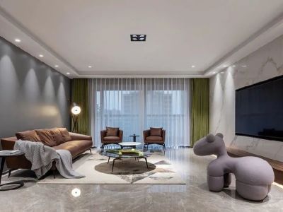 亿达河口湾160平四居室现代风格装修案例