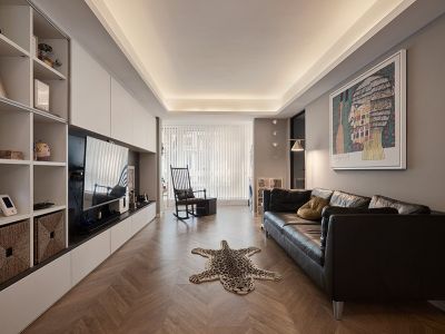 景宜里现代风格112平米三居室装修案例