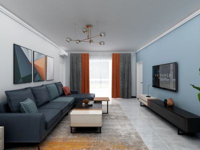 文慧园北欧风格86平米三居室装修案例