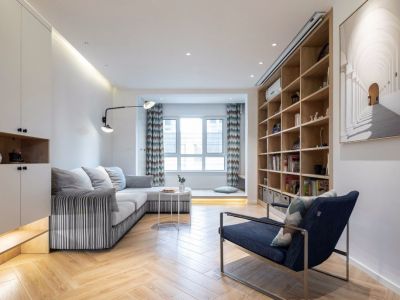 和泓四季北欧风格92平米三居室装修案例