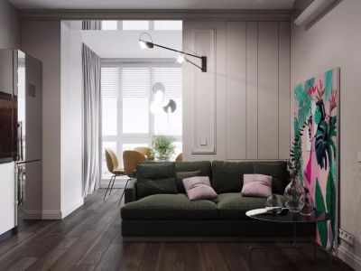 瑞鼎城天玺简约风格52平米装修案例