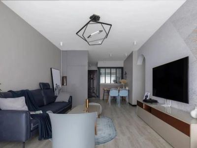 大河庄苑现代风格92平米三居室装修案例