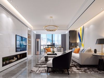 五福玲珑居北欧风格123平米三居室装修案例