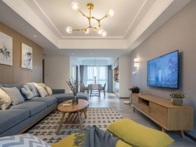 水云居北欧风格118平米三居室装修案例