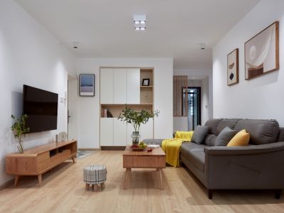 万城华府龙园现代风格85平米三居室装修案例