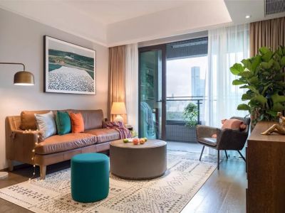 滨海首府124平米现代风三居室装修效果图案例