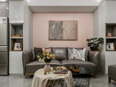 三迪雅筑枫丹简约风二居室71平米装修图案例